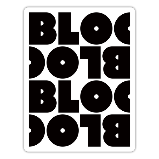 Signature BLOC Black Sticker - white matte